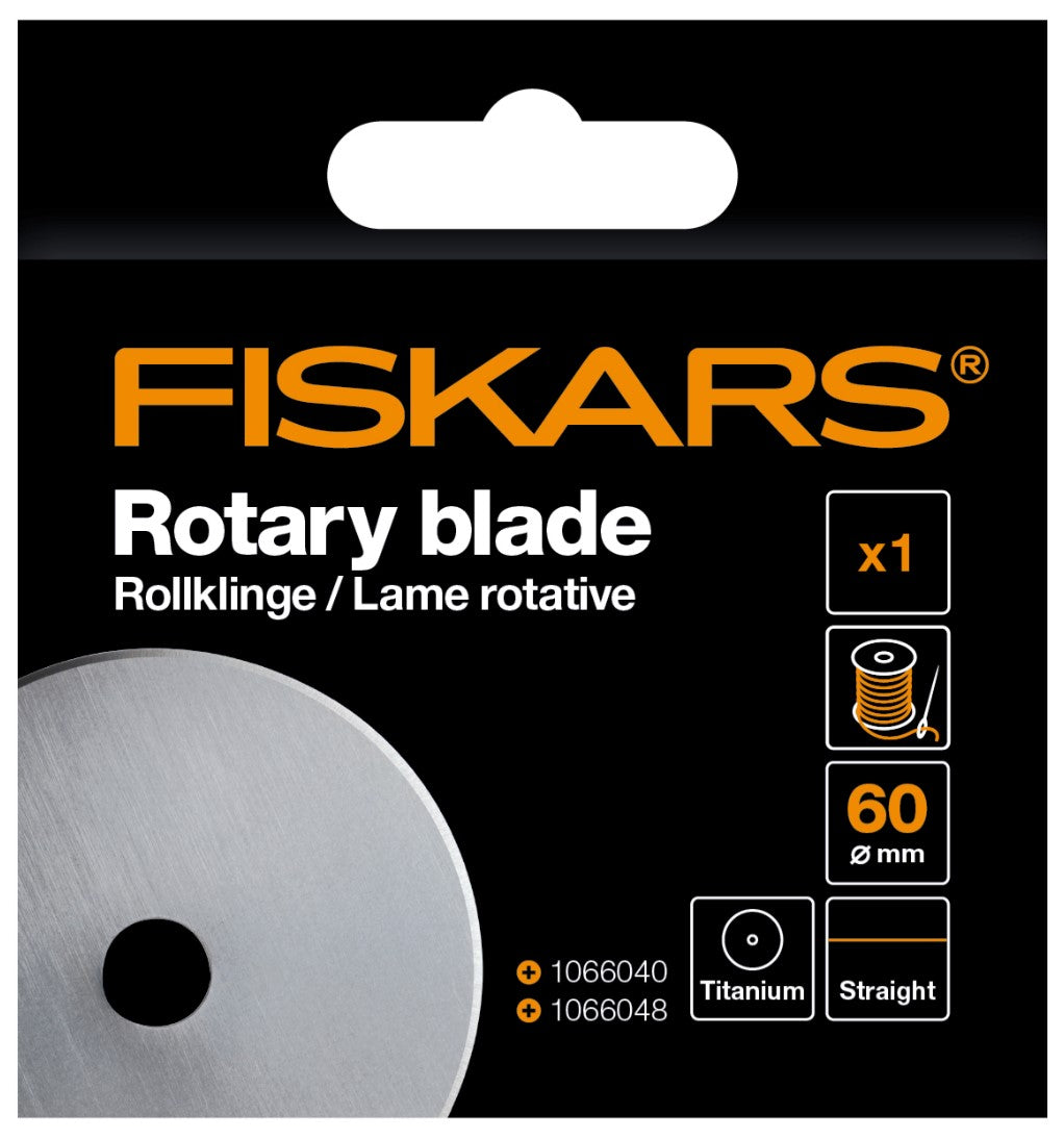 Fiskars Rotary Blade Straight Titanium 60mm