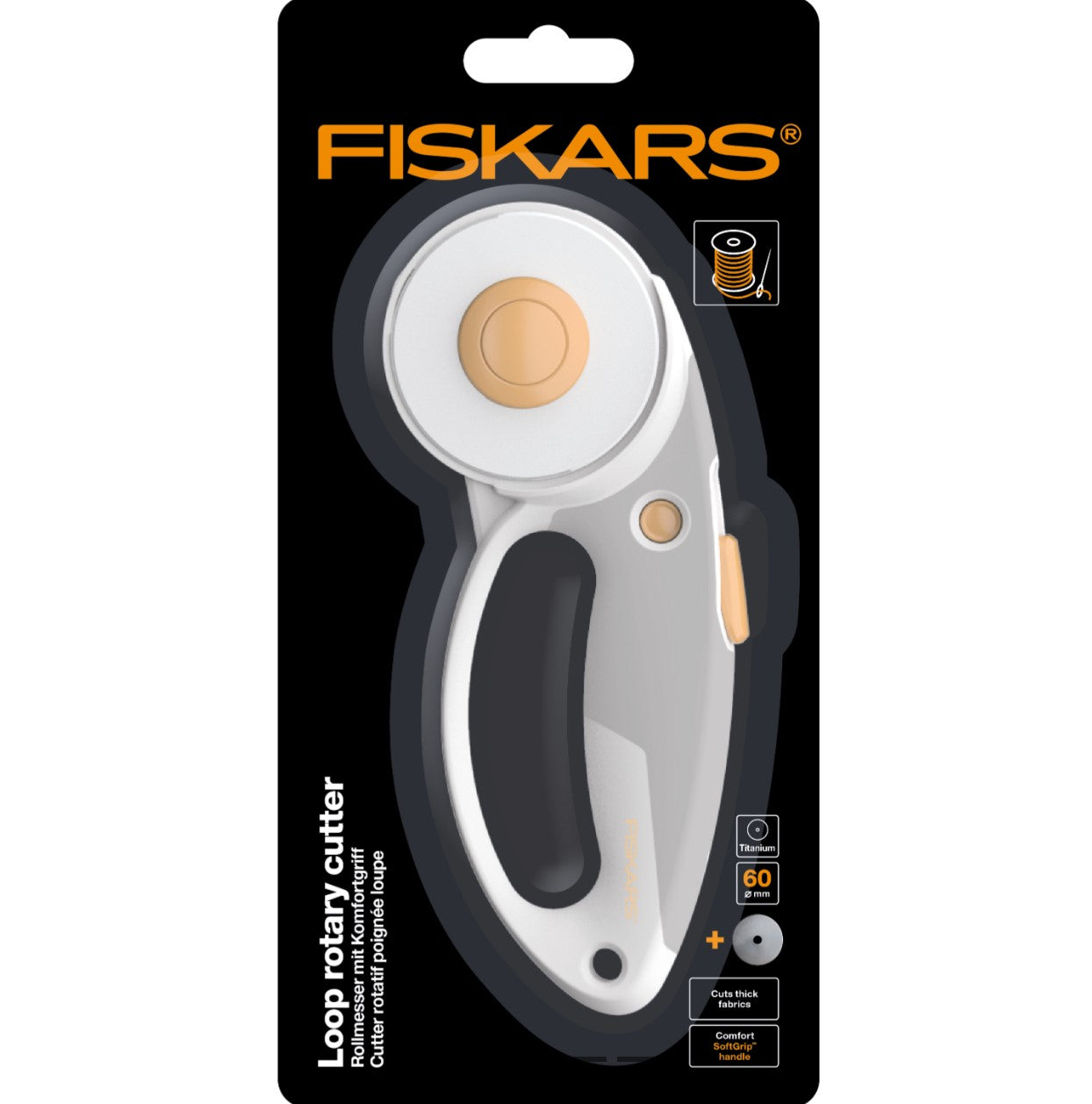 Fiskars Rotary Cutter Straight Titanium 60mm