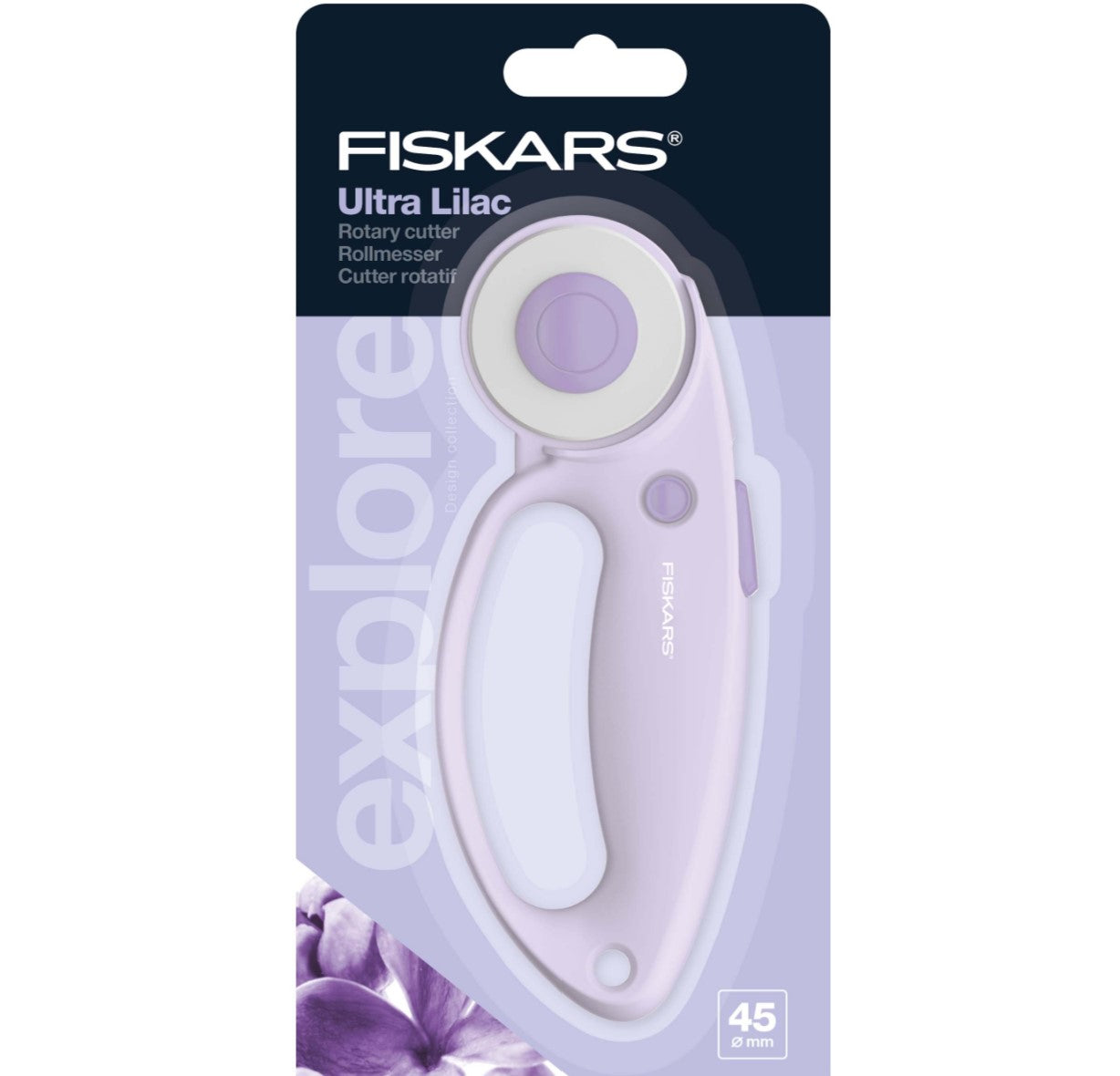 Fiskars Rotary Cutter Straight Ultra Lilac 45mm