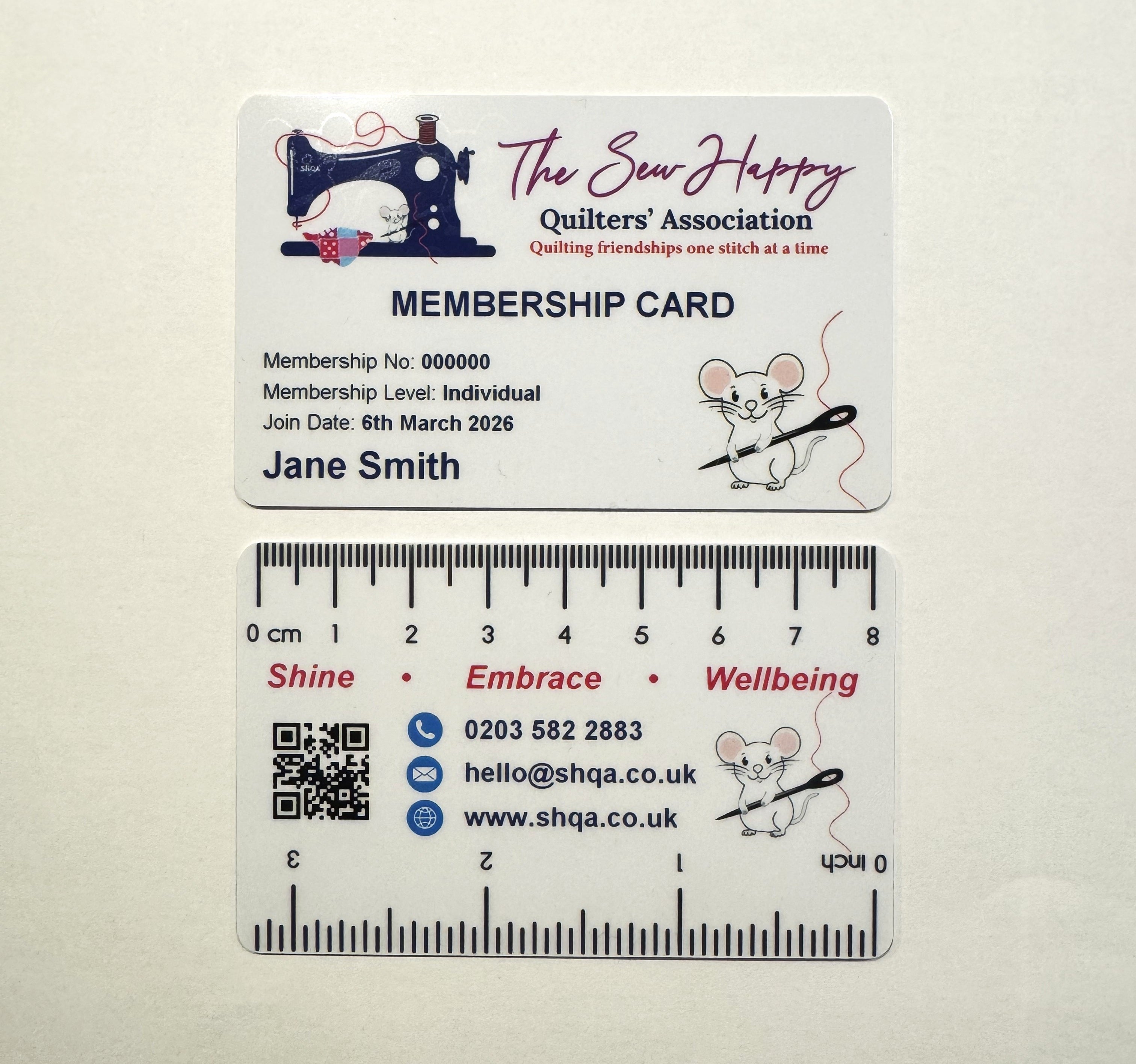 SHQA Membership Card