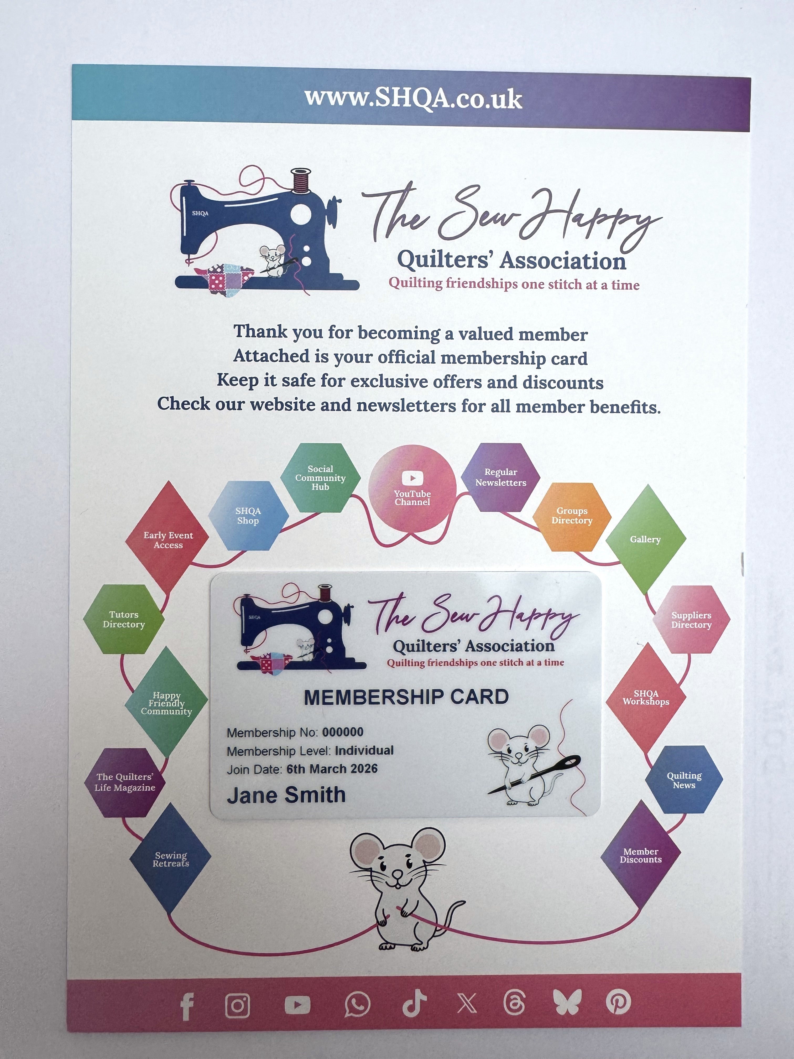 SHQA Membership Card