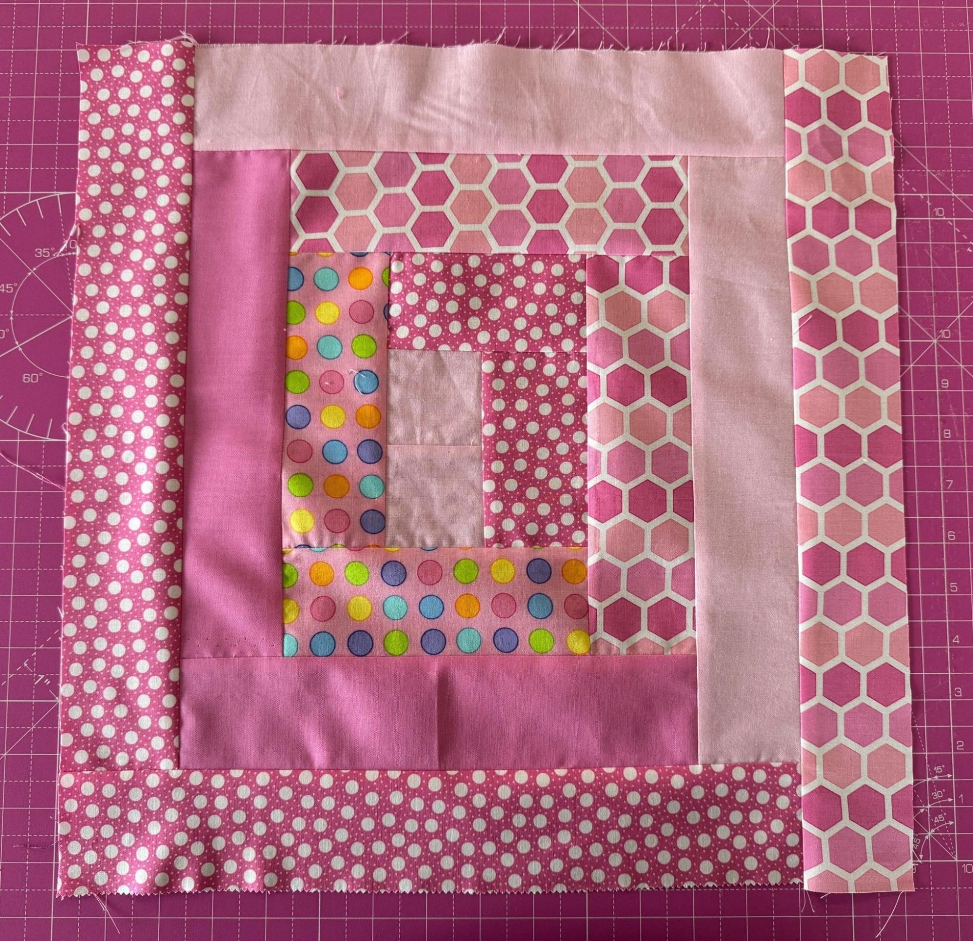 Log Cabin Patchwork Block